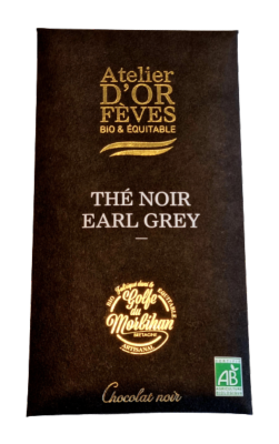 Tablette chocolat noir Thé noir Earl Grey 80g GOLFE