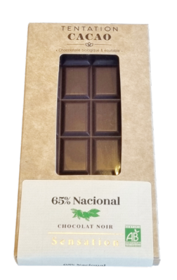 Tablette de Chocolat Noir 65% Nacional