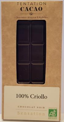 Tablette de Chocolat Noir 100% Criollo Pur Origine 70g